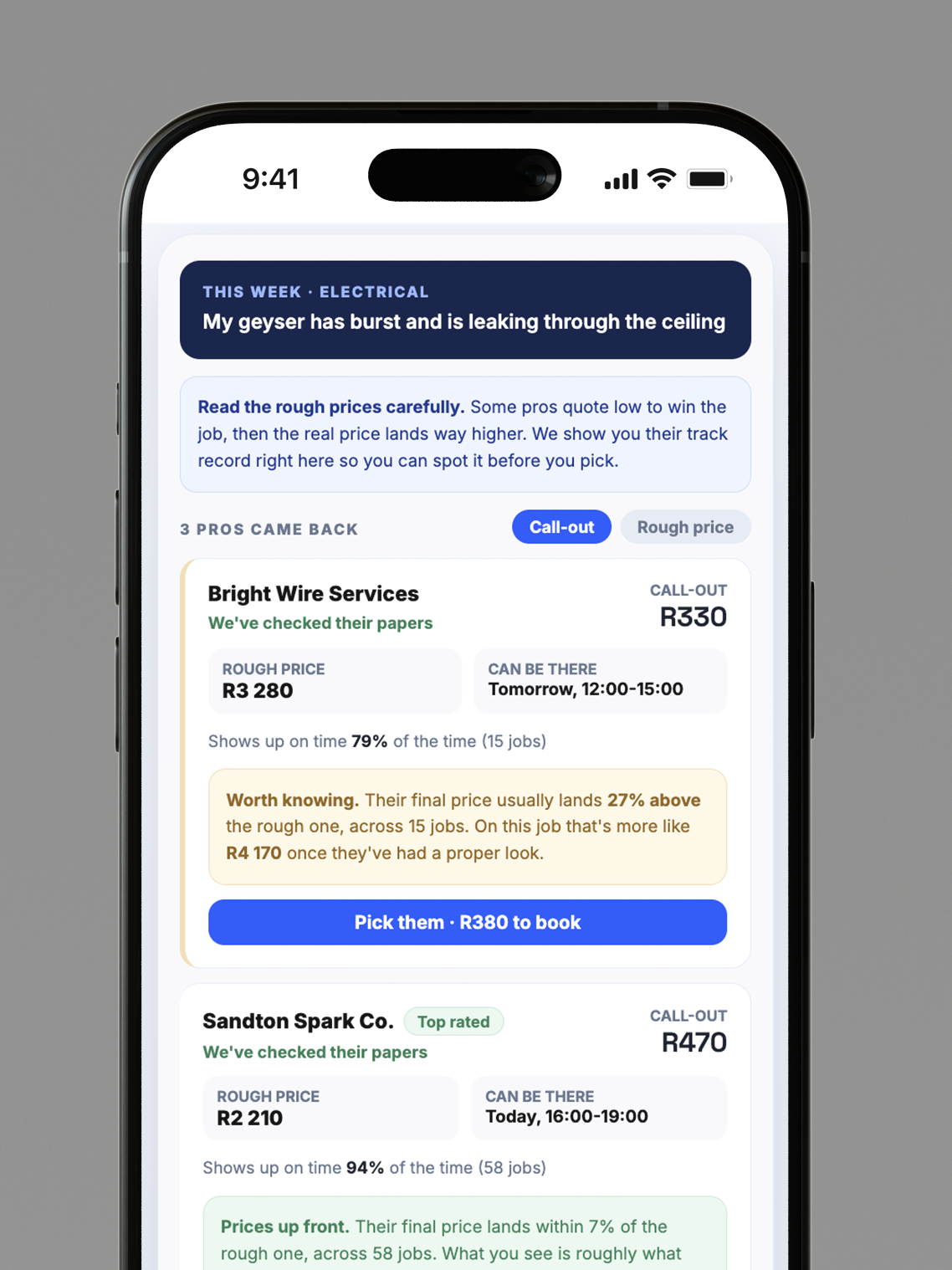 Step 2 user journey mockup